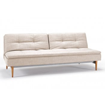 Dublexo Sofa Bed in Natural by Innovation w/Light Wood Legs [INSB-Dublexo Light Wood Legs-527]