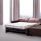Brown Fabric Modern Sectional Sofa w/Sleeper & Storage Chaise