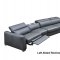 312 Sectional Sofa in Dark Grey Leather by ESF w/Bed & Recliner