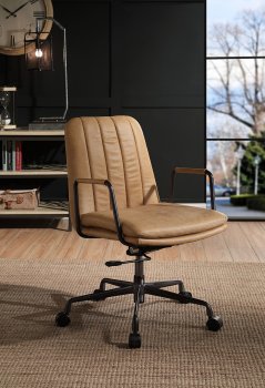 Eclarn Office Chair 93174 in Rum Top Grain Leather by Acme [AMOC-93174 Eclarn]