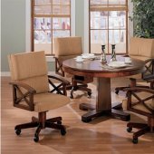 Solid Oak Finish Dinette with Three-in-One Playing&Dining Table