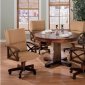 Solid Oak Finish Dinette with Three-in-One Playing&Dining Table