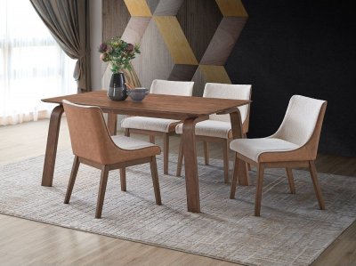 Ginny Dining Room 5Pc Set DN02307 in Walnut by Acme