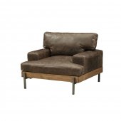 Silchester Chair 52477 in Distressed Chocolate Leather in Acme