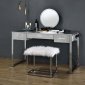 Myles Vanity Desk AC00840 in Antique White & Chrome by Acme