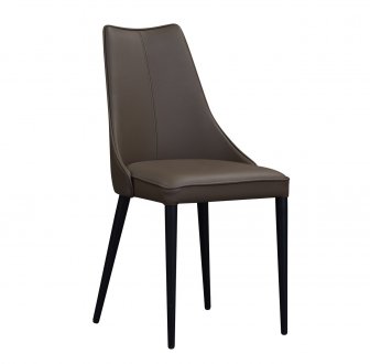 Milano Dining Chair Set of 2 in Chocolate Leather by J&M