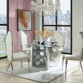 Noralie Dining Table DN00718 by Acme w/Optional Beige PU Chairs