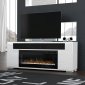 Haley Electric Fireplace Media Console in White by Dimplex