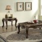 Latisha Coffee Table 3Pc Set 82145 w/Marble Top in Antique Oak