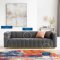 Charisma Sofa in Charcoal Velvet Fabric by Modway w/Options