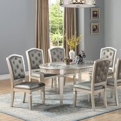 F2473 7Pc Dining Set in Champagne by Poundex w/Options