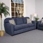 Blaze Navy Fabric Modern Sofa & Loveseat Set w/Options