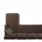 Provence Sectional Sofa 501686 in Brown Fabric by Coaster
