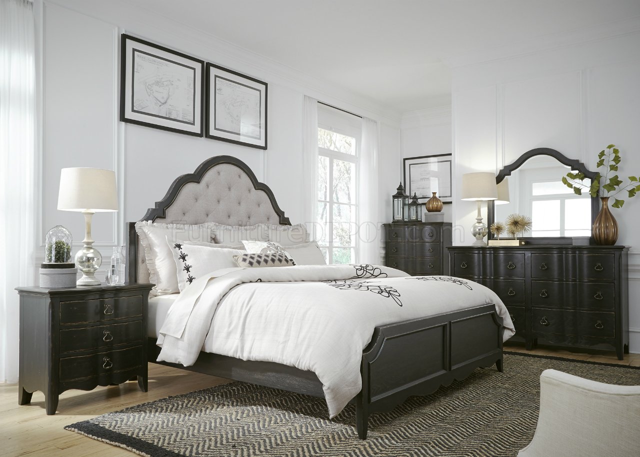 Chesapeake Bedroom 493-BR-QUB 5Pc Set Antique Black by Liberty - Click Image to Close