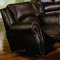 Dark Chocolate Brown Bonded Leather Living Room w/Recliners
