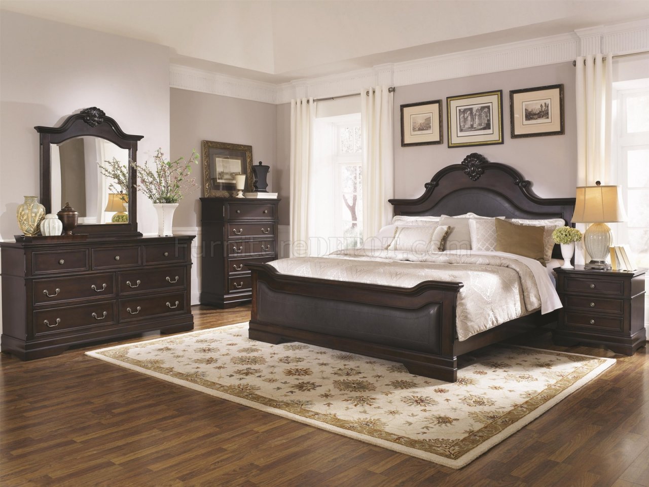 Cambridge 203191 Bedroom in Cappuccino by Coaster w/Options - Click Image to Close