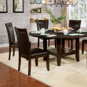 Meagan I 7Pc Dining Room Set CM3152RT in Brown Cherry
