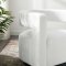 Spin Swivel Accent Chair in White Velvet by Modway