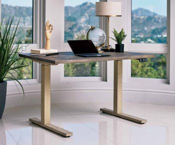 Myers Adjustable Standing Desk 805480 - Weathered Pine - Coaster [CROD-805480-Myers]
