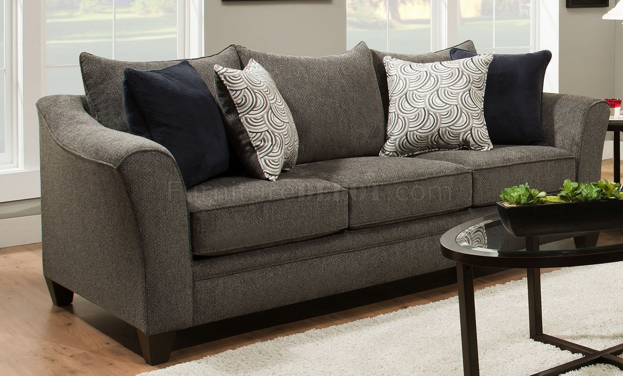 6485 Sofa Loveseat In Albany Pewter
