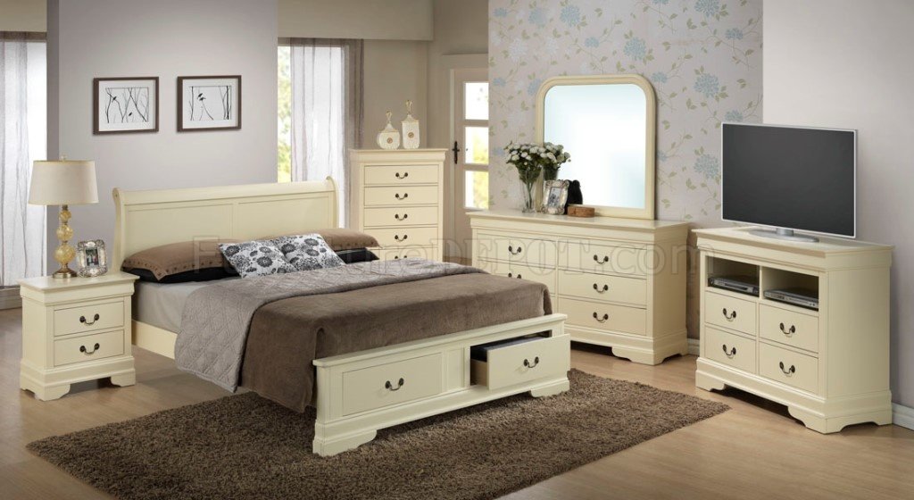 G3175D Bedroom by Glory Furniture in Beige w/Storage Bed - Click Image to Close