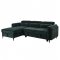 Zadok Sectional Sofa LV03180 in Green Chenille by Acme w/Sleeper