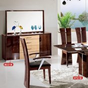 DT21B Dining Table in Dark Brown High Gloss by Pantek w/Options