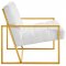 Bequest Accent Chair in White Fabric by Modway