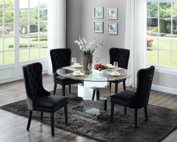 Haven Dining Table 726 w/Glass Top & Optional 740 Nikki Chairs [MRDS-726-Haven]