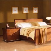 6 Piece Two-Toned High Gloss Finish Contemporary Bedroom Set