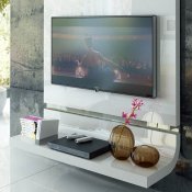 Granada TV Panel w/Shelf in White High Gloss by ESF