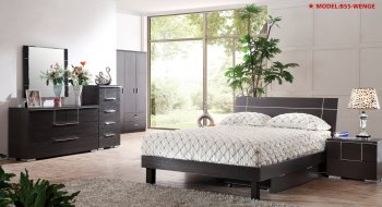 B55 Bedroom in Wenge by Pantek w/Options [PKBS-B55 Wenge]