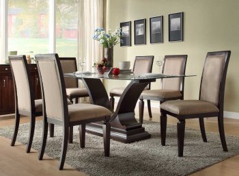 2467-72 Plano Dining Table by Homelegance in Espresso w/Options [HEDS-2467-72 Plano]