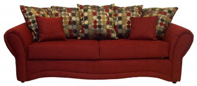 Red Fabric Traditional Sofa & Loveseat Set w/Optional Chair