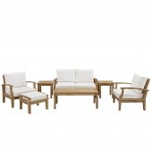 Marina Outdoor Patio Sofa 7Pc Set in Solid Wood by Modway