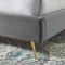 Lana Upholstered Platform Queen Bed in Gray Velvet by Modway