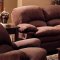 Chocolate Padded Microfiber Reclining Living Room Sofa w/Options