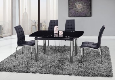 D30DT Dining 5Pc Set by Global w/Black Top & D716DC Chairs