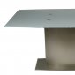 Unique Dining Table w/White Glass Top by Whiteline Imports