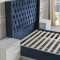 Classic Upholstered Bed B101 in Navy Blue Fabric