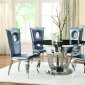 Blasio Dining Table 107881 in Chrome & Black - Coaster w/Options