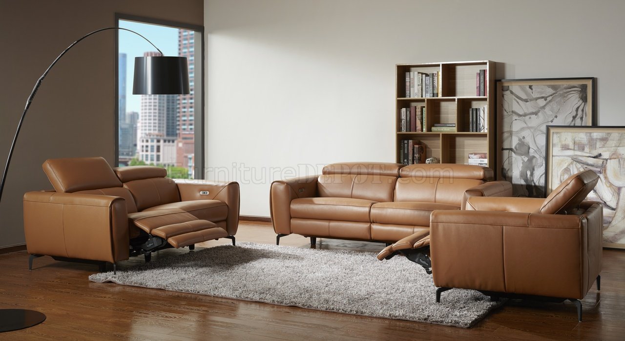 Lorenzo Power Motion Sofa In Caramel, Lorenzo Leather Furniture