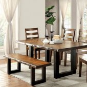 Maddison CM3606T Dining Table in Tobacco Oak w/Options