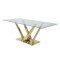 Barnard Dining Table Clear Glass Top DN00219 by Acme w/Options