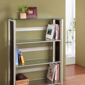 Network 4861 Bookcase by Homelegance in Champagne & Black