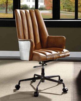 Salvol Office Chair 93176 in Sahara Top Grain Leather by Acme