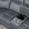 Dollum Motion Sectional Sofa LV00398 in Gray Velvet by Acme
