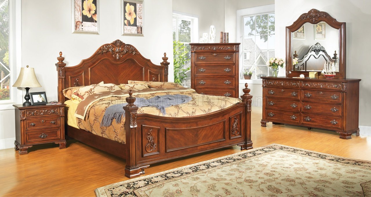 G2200 Bedroom in Cherry by Glory Furniture w/Options - Click Image to Close