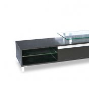 Wenge Finish Tv Stand With Shelves and Storage Cabinets