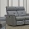 8501 Reclining Sofa in Dark Gray Half Leather by ESF w/Options